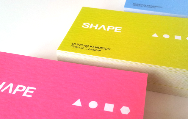 Shape business card designs